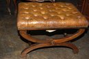 English Leather Tabouret Stool