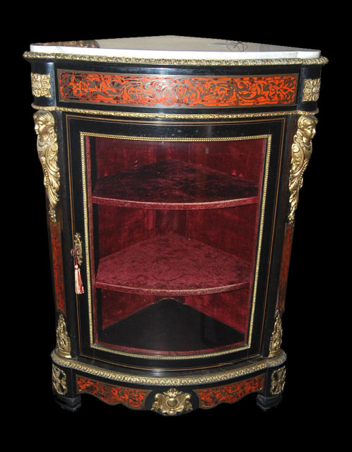 French Boulle Corner Cabinet