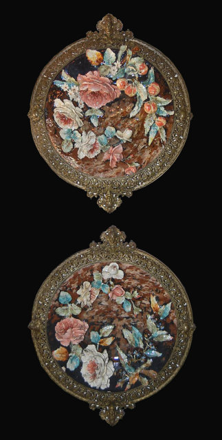 Rare Pair of Majolica Plaques