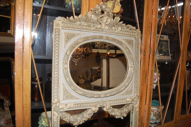 Petite French Louis XVI Mirror & Console Set