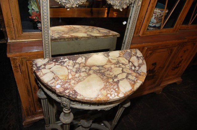 Petite French Louis XVI Mirror & Console Set