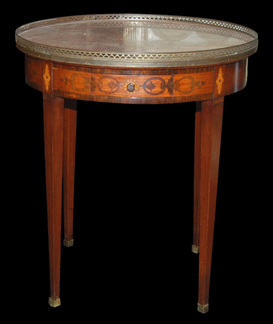 French Inlaid Bouillotte Table