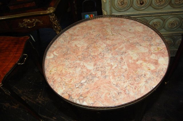French Inlaid Bouillotte Table