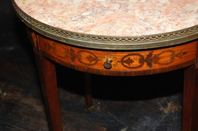 French Inlaid Bouillotte Table