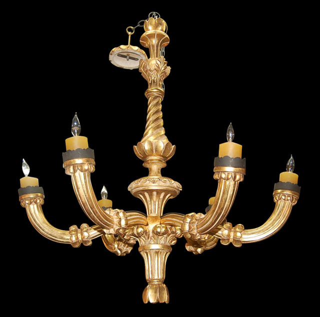 Continental Giltwood Chandelier