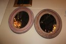 Pair of French Oval Mirrors