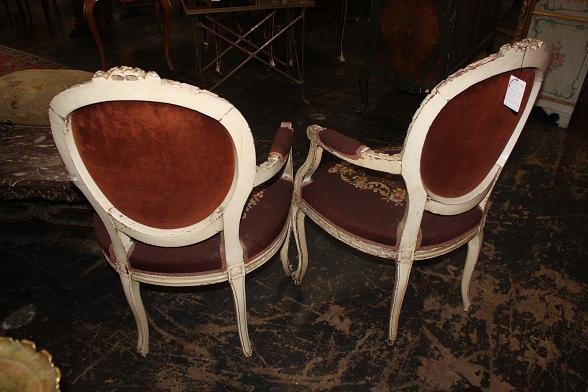 Pair Needlepoint Chairs