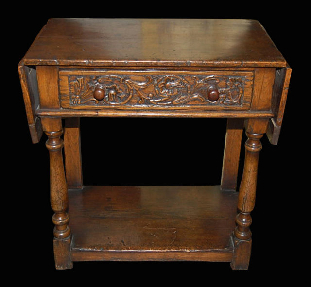 French Oak Drop Leaf Table