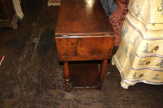 French Oak Drop Leaf Table