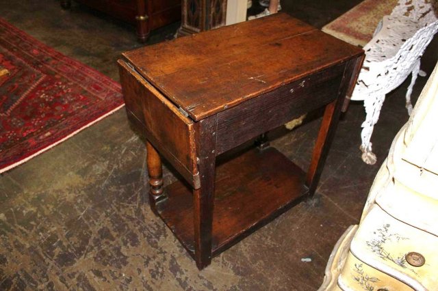 French Oak Drop Leaf Table