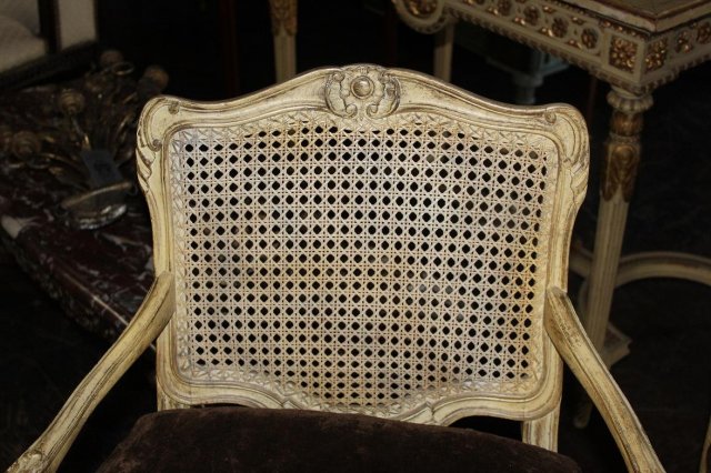 Petite Pair of Caned Chairs