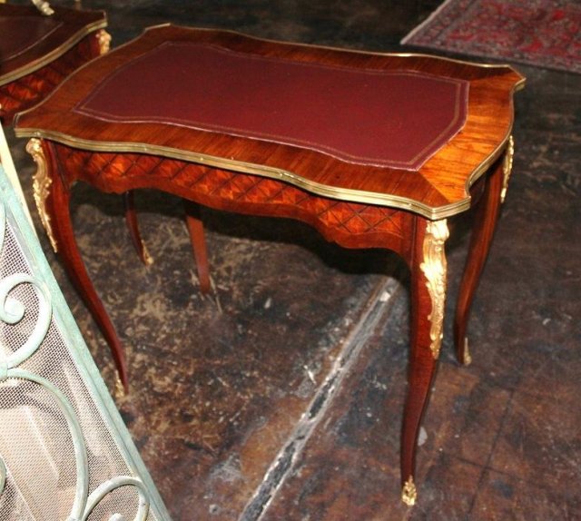 Pair French Inlaid Writing Tables