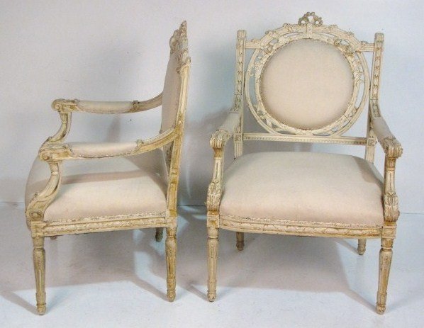 Painted French Louis XVI Chairs