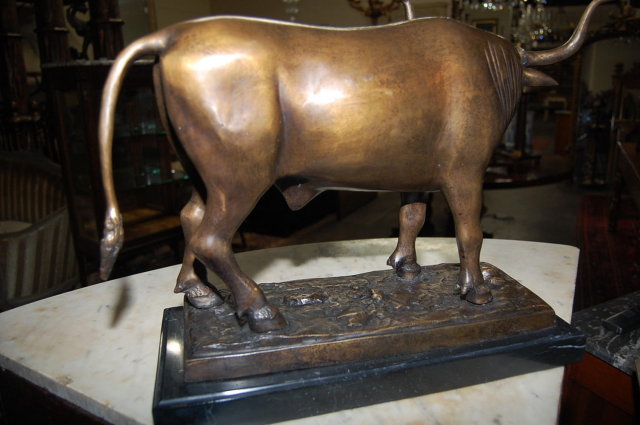 Bronze Longhorn Statuette