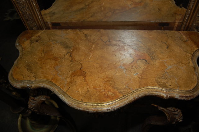 Petite French Parcel-Gilt Console
