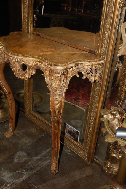 Petite French Parcel-Gilt Console