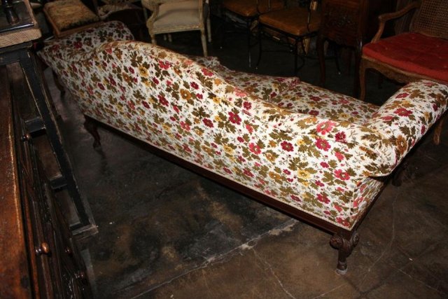 Continental Carved Walnut Sofa