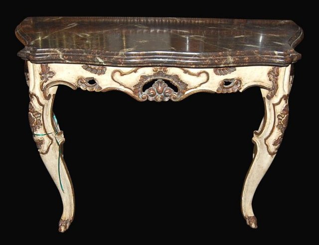 French Style Painted Console
