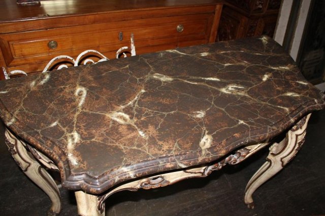 French Style Painted Console