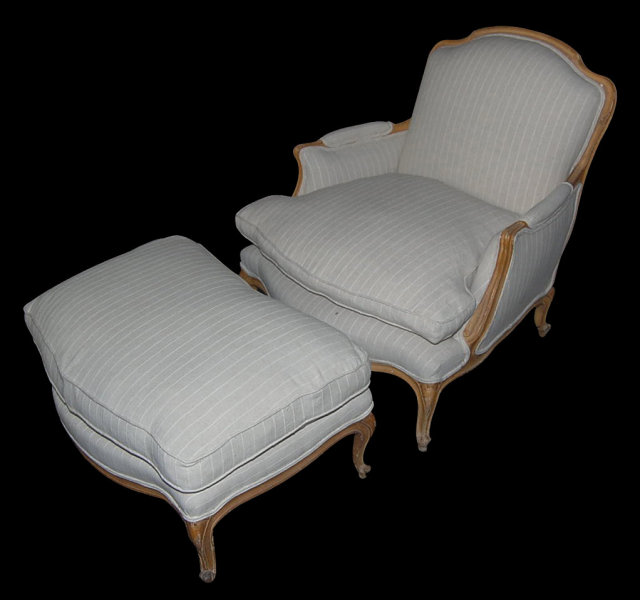 French Armchair & Ottoman