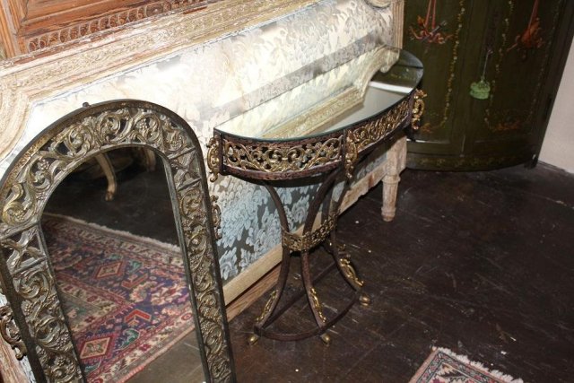 Oscar Bach Art Deco Mirror & Console