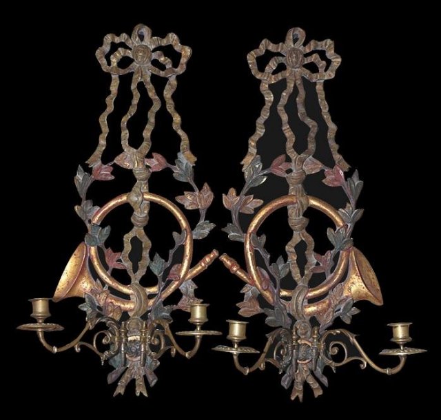 Ornate French Tole Sconce