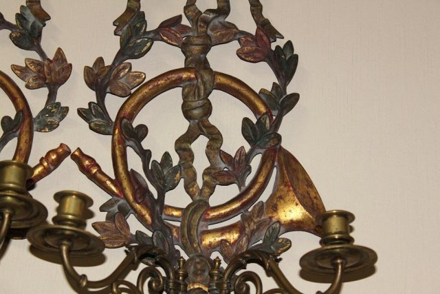 Ornate French Tole Sconce