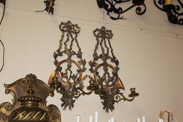 Ornate French Tole Sconce