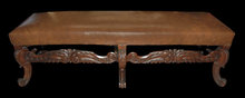 French Leather Bed Bench