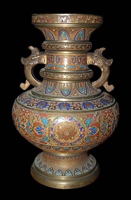 Chinese Cloisonne Bronze Urn