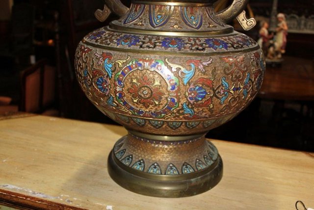Chinese Cloisonne Bronze Urn