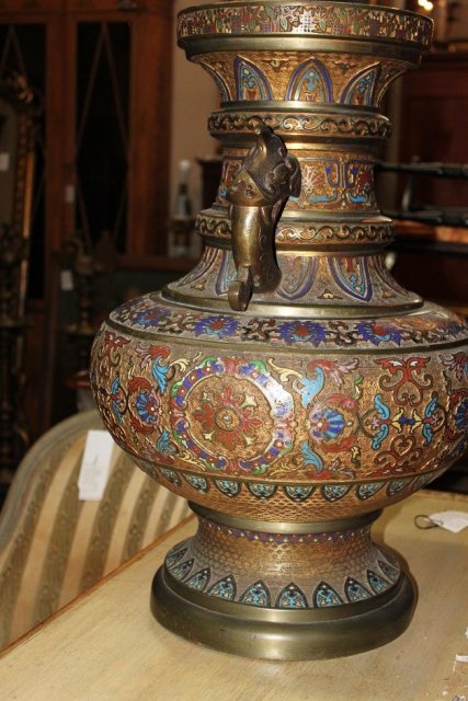 Chinese Cloisonne Bronze Urn