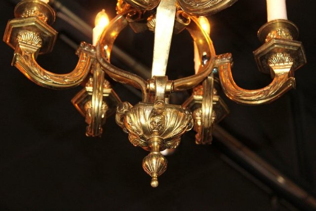 Petite Bronze Chandelier