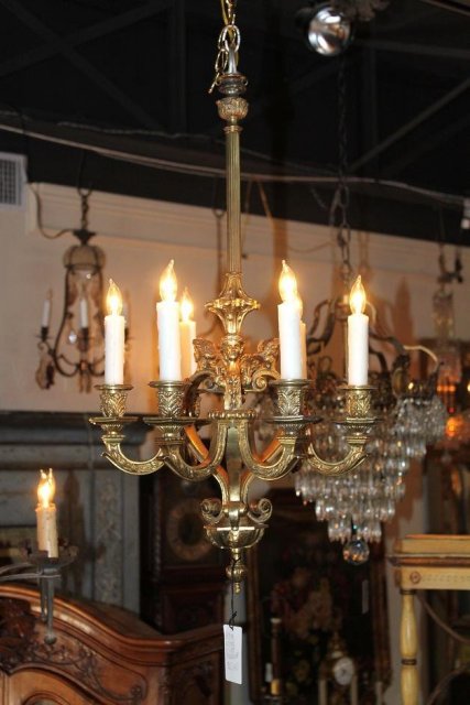 Petite Bronze Chandelier