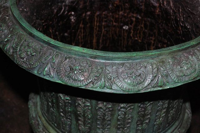 Pair Bronze Urns