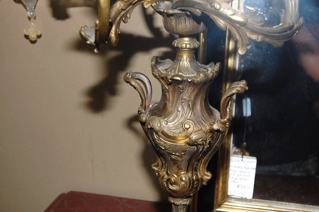 Pair of French Bronze Candelabra