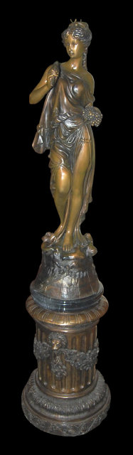 Solid Bronze Lady Statue