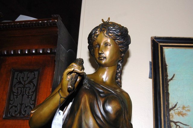 Solid Bronze Lady Statue