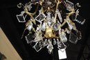 French Bronze & Crystal Chandelier