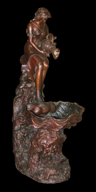 Solid Bronze Lady Fountain