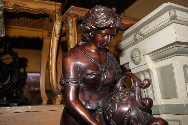 Solid Bronze Lady Fountain