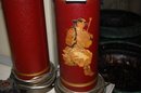Pair of Antique Tole Painted Lamps