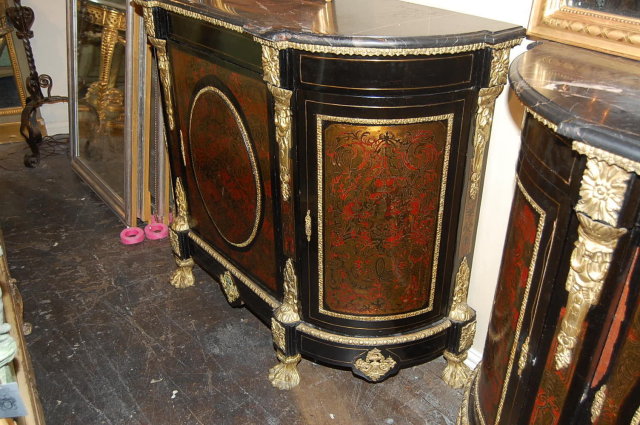 Pair of Napoleon III Boulle-Style Cabinets