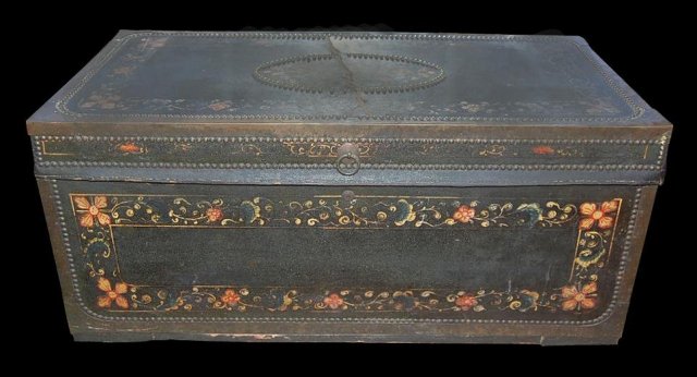 Decorative Continental Painted Trunk