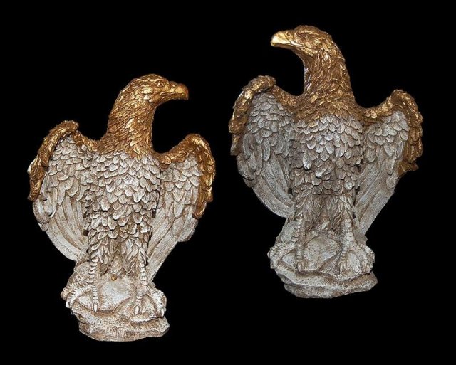 Pair of Continental Stone Eagles
