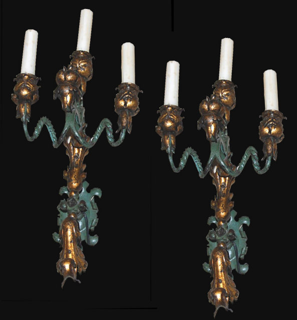French Iron & Metal Sconce