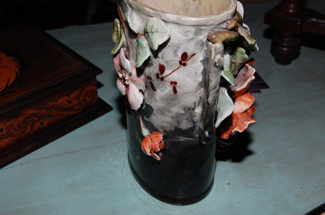 French Barbotine Vase
