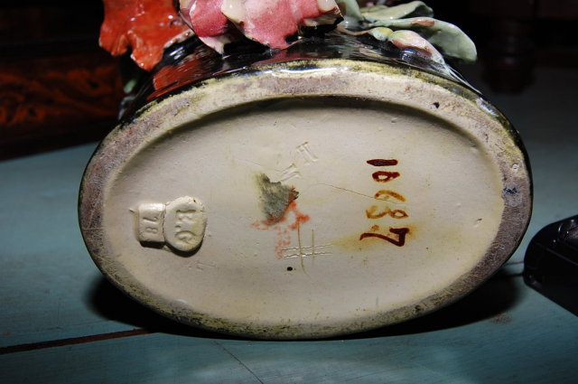 French Barbotine Vase