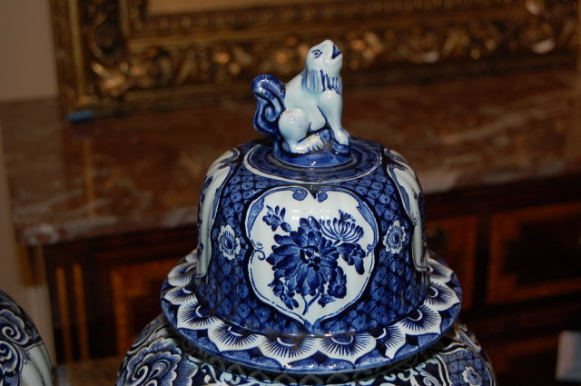 Pair of Blue Delfts Ginger Jars