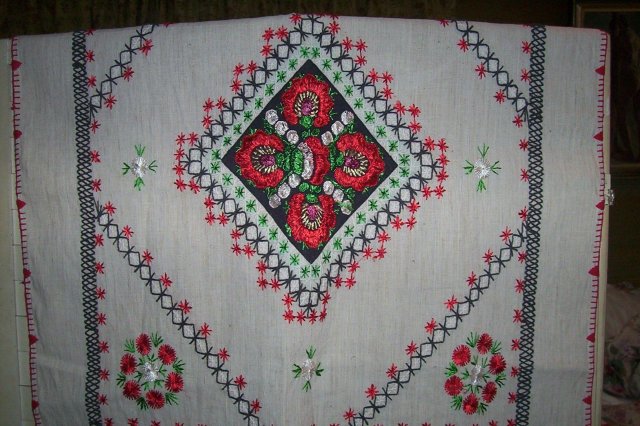 Romanian Folk Art Tablecloth